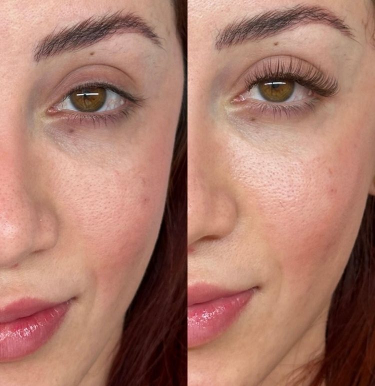 Aplicación de extensiones de pestañas en San Pedro con técnica Clean Lash